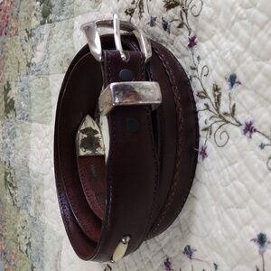 Vintage Onyx By Brighton Toronto Taper Leather Belt Size‎ 40